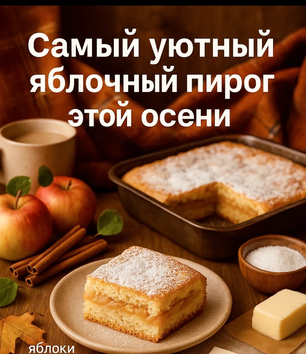 Пирог с яблоками, который не оставит равнодушным