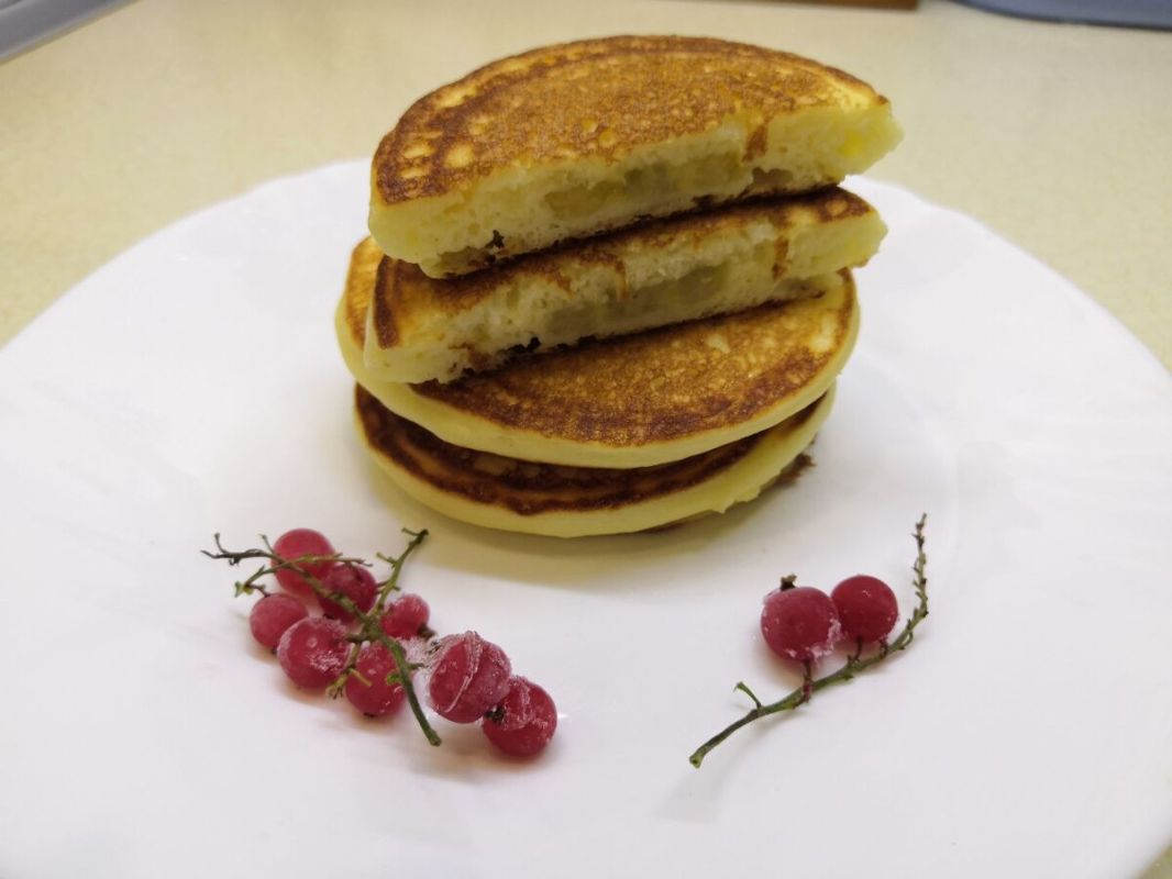 Нежные оладьи с банановым сюрпризом для здоровья