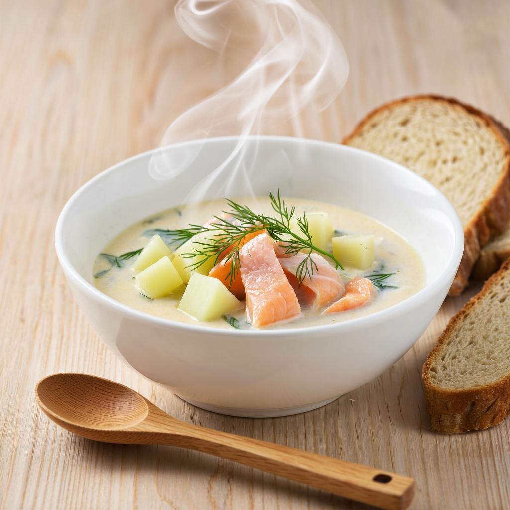 Уютный сливочный суп с лососем: просто и быстро