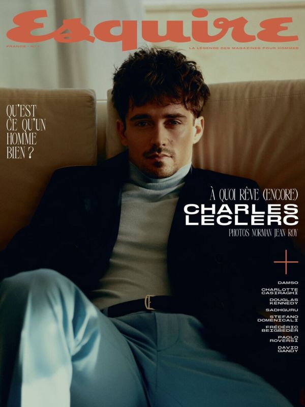 Шарль Леклер на обложке первого французского Esquire