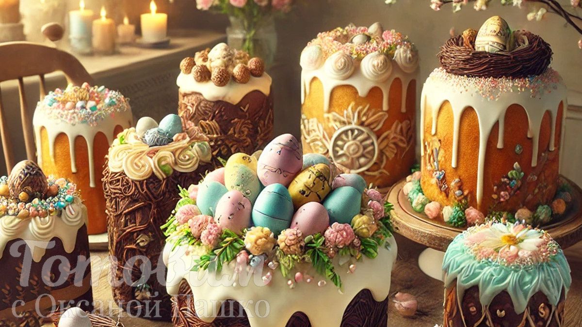 Три уникальных способа украсить пасхальные куличи
